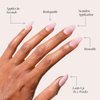 Glamnetic Press On Nails - Cloud 9 | Jelly UV Finish Medium Pointed Almond Shape, Reusable Pink Nail Kit in 15 Sizes, Semi-Transparent - 30 Nail Kit with Glue