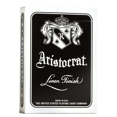 Aristocrat Signature Series Playing Cards Deck, 1 Deck of Black Playing Cards, Thin Crushed, Special Edition