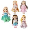 JING SHOW BUSSINESS 5 Sets Doll Clothes for 6 inch Doll ，Include 5 Pieces Girl Small Dolls, 5 Sets Handmade Doll Clothes and 5 Pairs of Doll Shoes