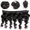 12A Grade Brazilian Virgin Hair Loose Wave Human Hair Bundles 100% Unprocessed Virgin Brazilian Loose Wavy Human Hair Weave 3 Bundles (26 28 30 Inch) Long Loose Deep Wave Bundles Human Hair Extensions