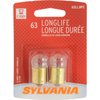 SYLVANIA 63 Long Life Miniature Bulb (Contains 2 Bulbs)