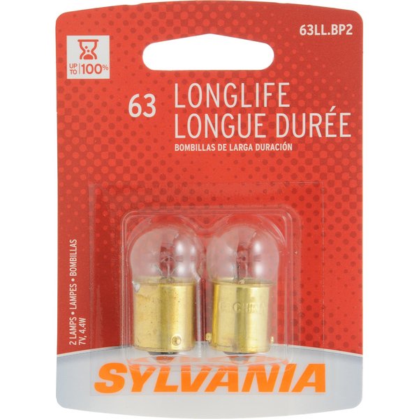 SYLVANIA 63 Long Life Miniature Bulb (Contains 2 Bulbs)