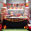 Fire Truck Happy Birthday Banner for Fire Engine Rescue Birthday Party Sign Firetruck Birthday Party Supplies Firefighter Birthday Party Decorations for kids Boys Red