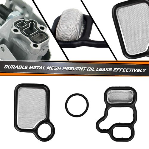 NDRUSH VVT Solenoid Gasket Valve Cover Set Compatible with Honda Civic Accord CR-V Element Fit,Acura RSX TSX