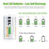EBL Rechargeable D Batteries, 10000mAh Ni-MH High Capacity D Cell Battery New Retail Package, Pack of 4