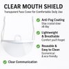 [Set of 20] Transparent Mouth Shield Chin Mask Set - Reusable, Anti-Fog, Sanitary Face Shield for Restaurants, Cafes, and Food Preparation