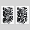 Oottati 2 Sheets Waterproof Arm Temporary Tattoo Stickers Death Skeleton Skull Grim Reaper God Sickle Eye