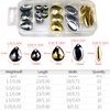 QualyQualy Fishing Lure Spinner Blades Colorado & Willow Blades Fishing Tail Spinner Blades for Lure Making S 50pcs