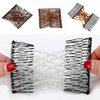 3 Pieces Magic Beaded Double Stretching Combs Beads Hair Combs Magic Elastic Hair Clips Elastic Beads Hair Clips Stretchy Hair Hairpins Double Slides Hair Combs(Black, White, Coffee)