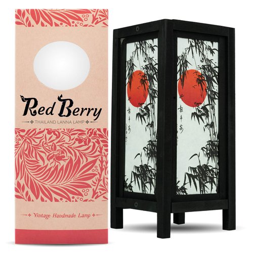 Thai Vintage Handmade ASIAN Oriental Handcraft Japanese Sunset Bamboo Tree Art Bedside Table Light or Floor Wood Lamp Home Bedroom Decor Modern JP Sunset Bamboo 5CE