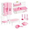10 Pieces Mini Kitchen Set Dollhouse Kitchen Miniature Kitchen Set Doll Mini Kitchen for Kids Doll House Furniture and Accessories Set Mini Dollhouse Furniture 1 12 Scale