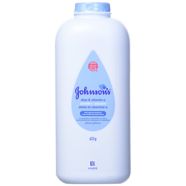 Johnson's Aloe and Vitamin E Pure Cornstarch Baby Powder 15oz