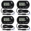4Pcs Aquarium Thermometer Fish Tank Thermometer Reptile Thermometer Terrarium Water Temperature Test Digital Thermometer with LCD Display Fahrenheit/Celsius(℉/℃)