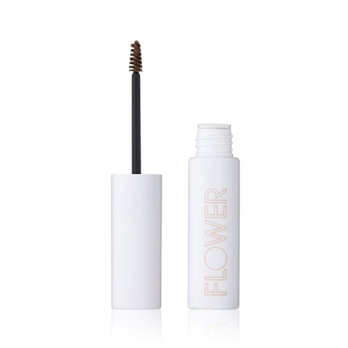 Eyebrow Gel By FLOWER Beauty | FIBER FIX BROW GEL | Tinted Brow Mascara & Fixative for Eyebrows | Vegan & Cruelty-Free | (Light Brown)