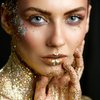 MEICOLY Gold Body Glitter Gel,Mardi Gras Carnival Accessories,Face Glitter for Women,Mermaid Sequins Holographic Chunky Glitter for Music Festival,Face,Body,Hair,Lip Sparkling Body Glitter,Gold