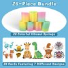Valentine's Day Cards Rainbow Springs Toy for Kids 28 PCS, 7 Rainbow Springs Designs (4 of Each), Ideal for Classroom Valentine's Prizes Exchange Gifts and Party Favors for Boys and Girls