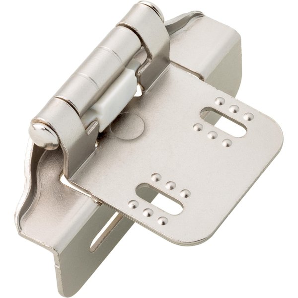 Franklin Brass (10-Pack) Self-Closing Cabinet Hinges Semi-Wrap 1/4" Overlay Hinges for Cabinet Doors Kitchen/Cabinets/Cupboards/Furniture Satin Nickel H01911K-SN-B