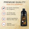 KINGMING Dark Brown 3 in 1 Hair Dye Shampoo for Gray Coverage, Herbal Ingredients for Men and Women, 500ml (Dark Brown)