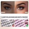 SIMER Lash Clusters DIY Eyelash Extensions 64 Clusters Lashes 3D Layered Volume Eyelash Clusters D Curl Reusable Fluffy Individual Lashes DIY at Home(10-14mm Mixed)