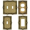 Franklin Brass Pineapple Wall Plate, Tumbled Antique Brass Single Duplex Switch Cover, 1-Pack, 64472