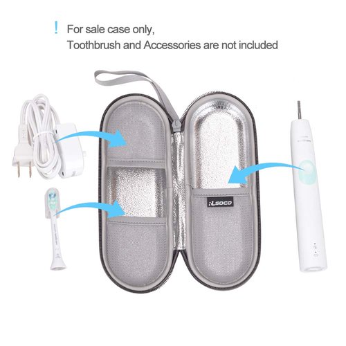 RLSOCO Hard Case for Philips Sonicare ProtectiveClean 4100/5100/6100/1100/6500/7500 Electric Toothbrush & Works with Oral-B Pro 1000 / Pro-Health/Pro 5000 / Pro 3000 / Pro 1500 Electric Toothbrush