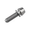 Wanyifa Titanium M5x20mm with Washer Allen Hex Tapered Bolts Screw for Bicycle Stem Pack of 6 (Normal Titanium)