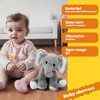 Mikee Fluffie Elephant Stuffed Animals Soft Plush Toy for Girls Boys,12" Grey Soft Huggable Gifts for Birthday Christmas Easter Stuffed Animals for Kids