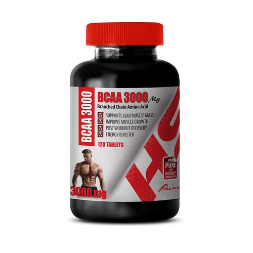 Muscle gain pre Workout - BRANCHED Chain Amino Acid - BCAA 3000MG - bcaas Amino acids - 1 Bottle 120 Tablets
