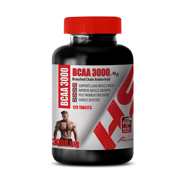 Muscle gain pre Workout - BRANCHED Chain Amino Acid - BCAA 3000MG - bcaas Amino acids - 1 Bottle 120 Tablets