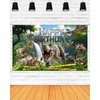 Mocsicka Dinosaur Birthday Backdrop Banner for Boy Dinosaur Park Theme Party Decorations Banner Dinosaur Photography Backgournd Supplies (Green, 70.8x43.3 inch)