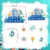 25pcs Science 3rd Birthday Party Supplies, Chemistry School Cupcake Toppers Decorations, Scientis tlaboratory Theme Happy Birthday Kids Cupcake Toppers Decoration (3rd)