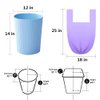 Trash Bags,4 Gallon Handle Tie Small Garbage Bags For Office, Kitchen,Bedroom Waste Bin,Colorful Portable Strong Rubbish Bags,wastebasket bag,100 Counts