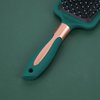 Reazana Detangling Brush Anti-Static Massage Hair Brushes with Silicone Cushion Base Nylon Bristle Pins Blow Drying Detangler Hairbrush for Men and Women of All Wet Dry Hair Types Styling (Rectangle)