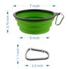 Guardians Large Collapsible Dog Bowls, 34oz Travel Water Food Bowls Portable Foldable Collapse Dishes with Carabiner Clip, 2 Pack (Green+Blue)