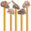 ArtCreativity Dinosaur Fossil Pencil Tops, Set of 12, Dinosaur Party Favors and Classroom Prizes for Kids, Great Back to School Gifts for Boys and Girls, Durable Plastic Dinosaur Pencil Toppers