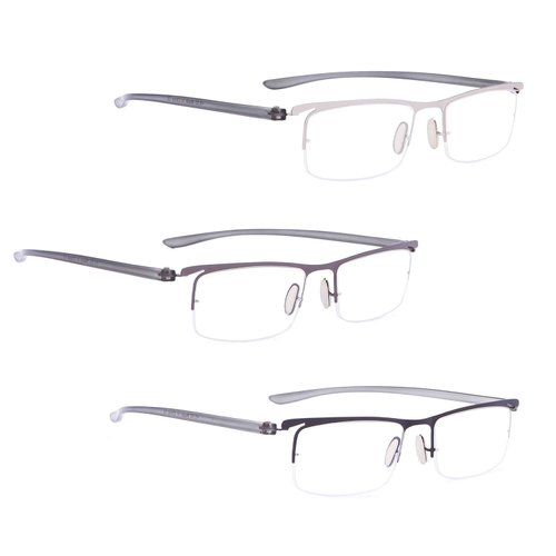 LUR READING GLASSES 3 pack Half-rim Readers