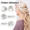 TUUXI 84pcs Rhinestone Crystal Twisters Set 0.5 Inch Spiral Hair Pins Swirl Hair turns Coils Silver Clear Flower Hair Clips Hair Accessories for Wedding Bridal Prom Party