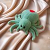 XItbyja Halloween Stuffed Animal Spider Plush Soft Fur Huggable Green Spider Pillow, Adorable Playtime Plush Toy,Stuffed Spider Super Soft Plush Doll Animal Toy for Kids & Adults 9.8inch