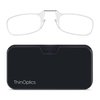 ThinOptics unisex-adult Reading Glasses + Black Universal Pod Case | Clear Frames, 2.00 Strength Readers Clear Frames / Black Case, 44 mm