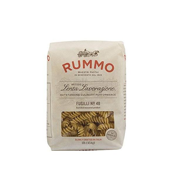 Rummo Fusilli Pasta N.48 - Fusilli Pasta Noodles, Spiral Pasta, Italian Pasta, Curly Noodles, Dry Pasta, Durum Wheat Pasta - 16 Ounce (Pack of 1)