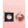 Baked Blush-Brighten Lighting Glow Marbleized Blush Powder Palette, Cruelty-Free Powder Blush, Eyeshadow & Highlight for a Lightweight Shimmery Satin Face Makeup, Gift for Women (0.49Ounce)-01#Peachy
