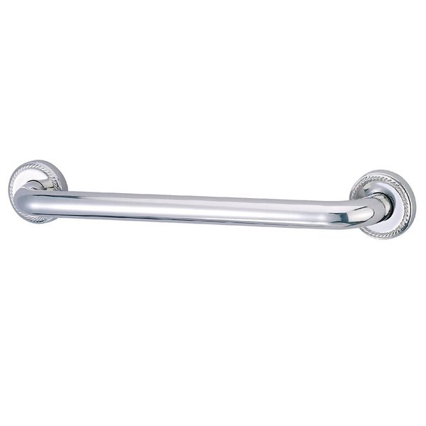Kingston Brass DR814121 Designer Trimscape Laurel Decor 12-Inch Grab Bar with 1.25-Inch Outer Diameter, Polished Chrome