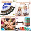 RoundFunny 212 Pcs Video Game Party Favors Birthday Supplies for Kids Rings Finger Lights Badge Keychain Bracelet Sticker Tattoo Stamper Bag Wristband for Kids Gamer Party Bag Rewards Gift