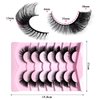 LoveOurHome 7 Pairs Faux Mink Fake Eyelashes Fluffy False Eyelashes Cat Eye Wispy Lashes Natural Look Lash Extension Eye Lashes 6D Volume False Lashes Wispy with Tweezers for Women Teen Girls