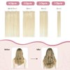 HUAYI Platinum Blonde Hair Extensions, Human Hair Clip in Extensions 70g 15Inch 7pcs Blonde 100% Real Human Hair Clip ins for Women #60