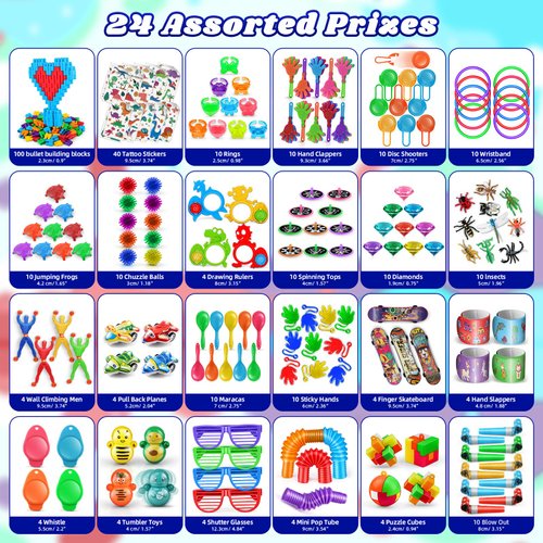 nicknack Kids Party Bag Fillers for Girls Boys, 300PCS Party Favours Assortment Kids Small Toys for Game Prizes Party Packs Kids Birthday Party Favors