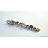 Generic Slim 3.25 inch silver gold beaded crystal alligator hair clip