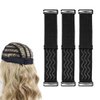 GERRIT 3 Pcs Adjustable Elastic Bands for Wigs, Nonslip Wig Straps, Removable Black Elastic Straps, Making Sewing Wig Cap Wig Accessories, Wavy Hair, Unit Count: 3 Count, Color: Black