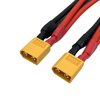 2Packs XT60 Parallel Y Splitter Battery Connector 12AWG Cable Dual Extension Y Splitter Male to 2 Female for RC Quadcopte Multirotors RC LiPo Battery