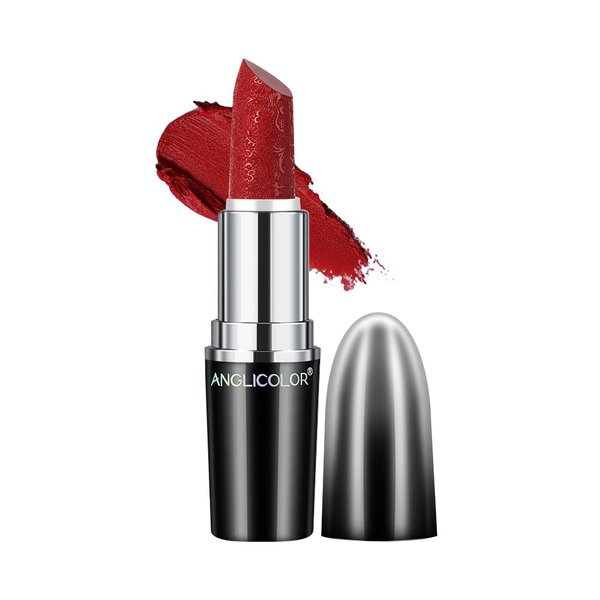 Silk Finish Lipstick, Long Lasting Waterproof 24 Hours Hydrating Rich Buildable Lip Color (#12 CHERRY BOMB)